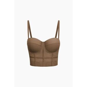Bustier Top Mesh Underwire Bra Light Brown NWT size 4
